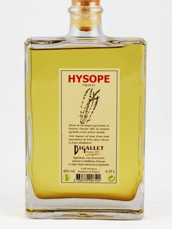 Hysope liqueur bigallet étiquette